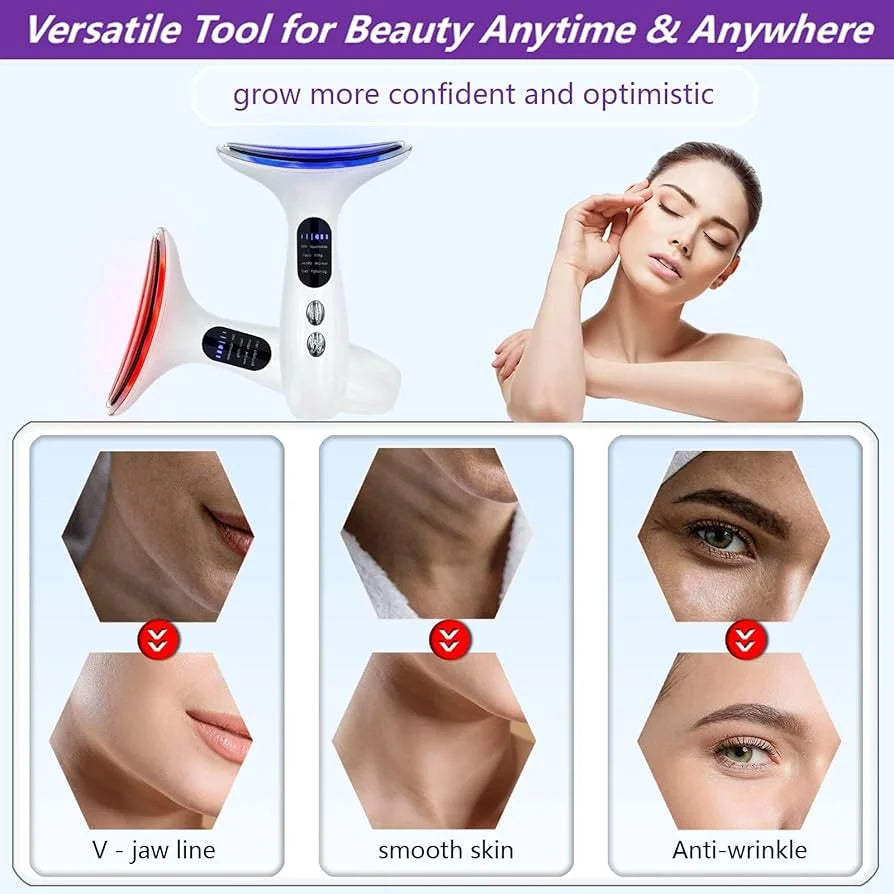 MASAJEADOR FACIAL LED 7 LUCES PRO