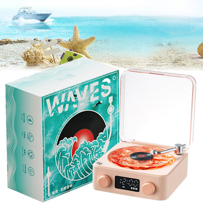 Reproductor de Vinyl con Luces de Aurora + Esfera de regalo 🎁