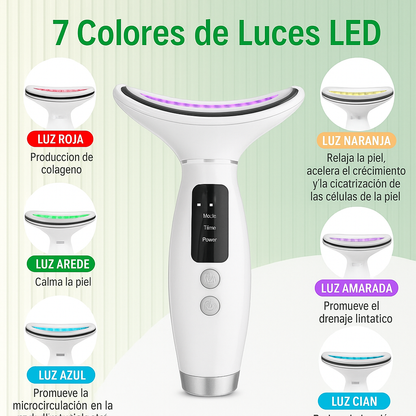 MASAJEADOR FACIAL LED 7 LUCES PRO