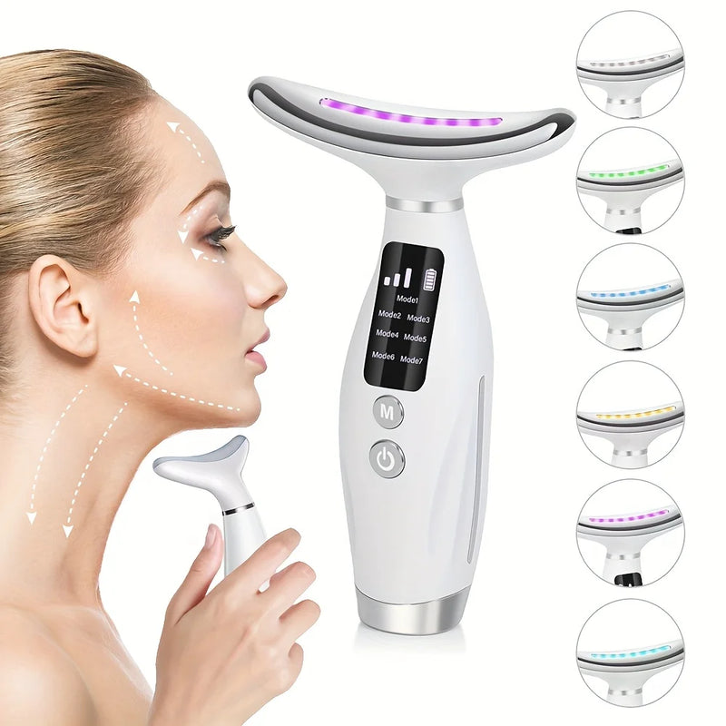 MASAJEADOR FACIAL LED 7 LUCES PRO