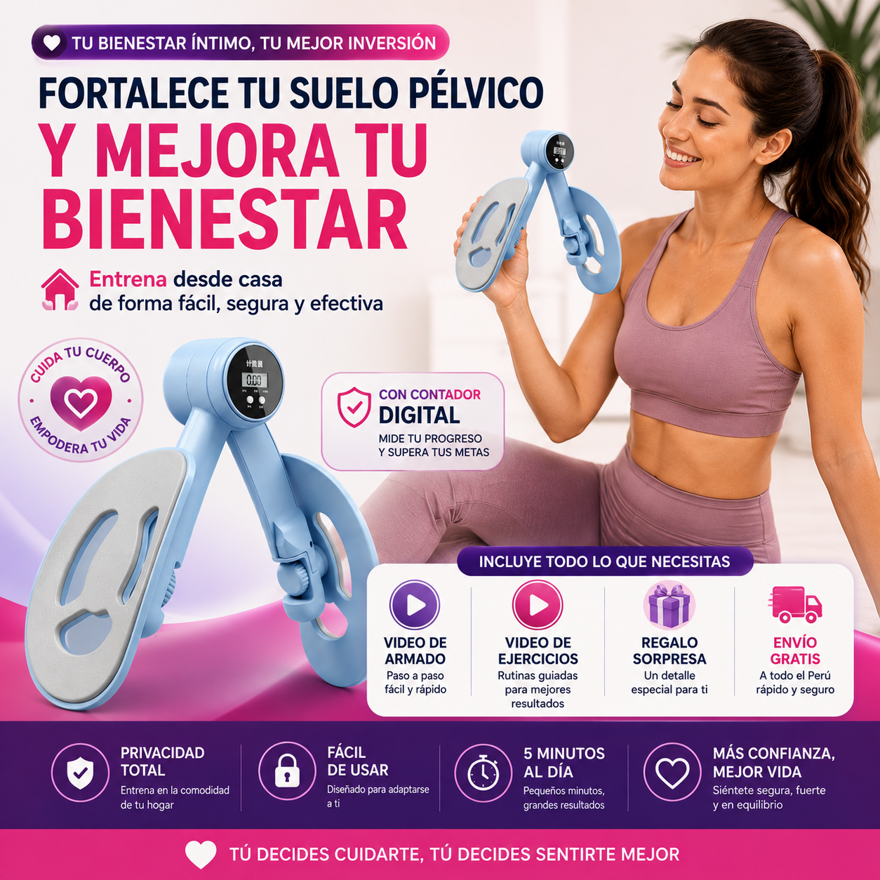 EJERCITADOR PELVICO+ ENVIO GRATIS Y VIDEOS DE EJERCICIO