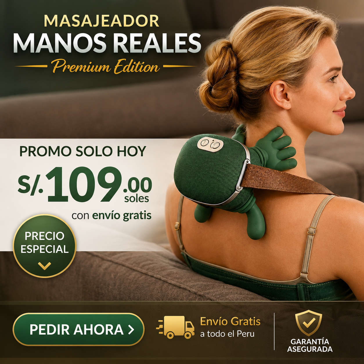 Masajeador con Manitas para cuello, espalda y columna.