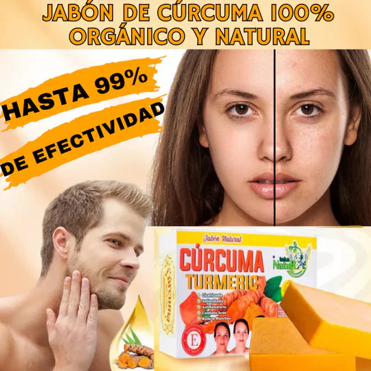 JABÓN DE CÚRCUMA 100% NATURAL 3X2