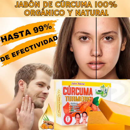 JABÓN DE CÚRCUMA 100% NATURAL 3X2