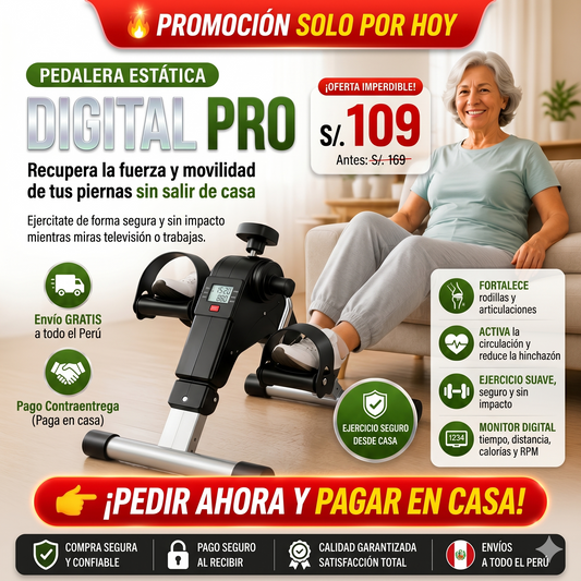PEDALERA ESTATICA DIGITAL PRO