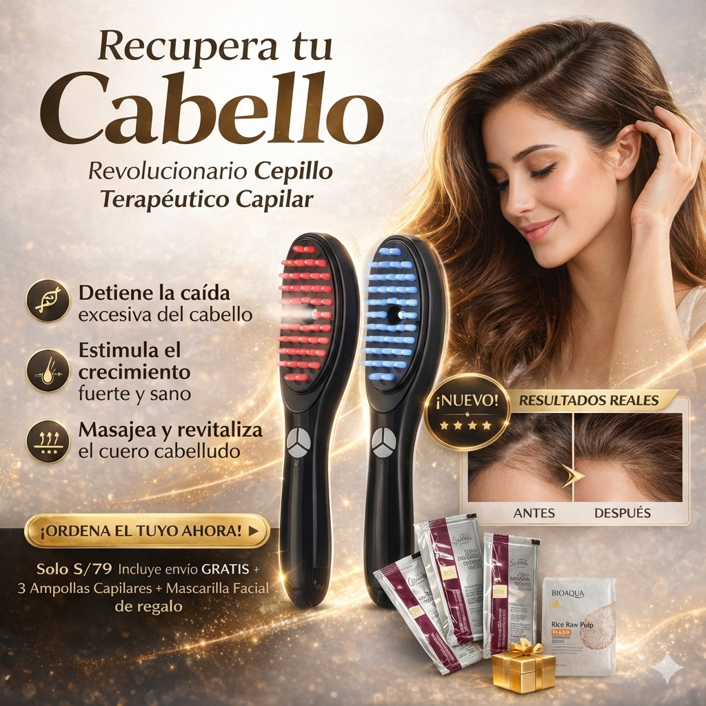 CEPILLO TERAPEUTICO CAPILAR + REGALOS 🎁