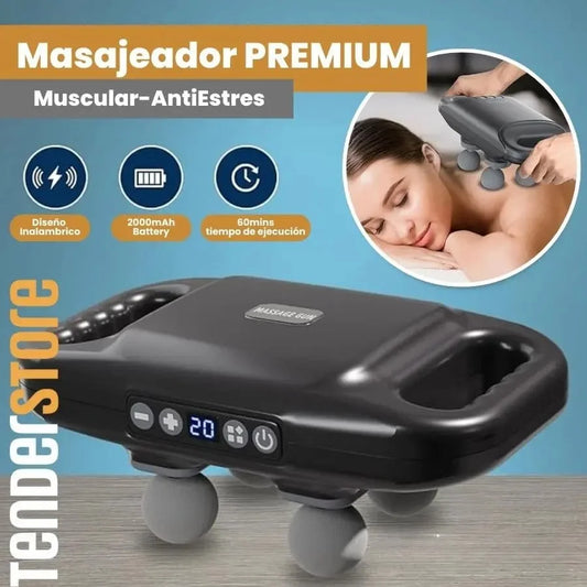 MASAJEADOR MUSCULAR PROFUNDO DE 4 CABEZALES PRO